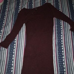 Long tight burgundy dress!